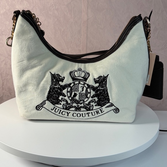Juicy Couture Handbags - Juicy Couture Classic Scottie Dogs Hobo Shoulder Bag Crystal Viral HTF